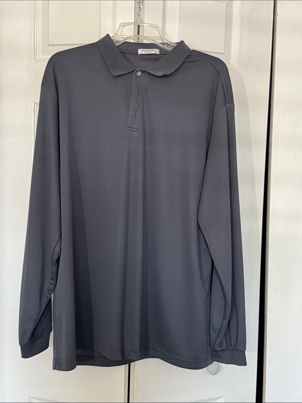 Pinspark Men's Long Sleeve Performance Golf Polo Shirt - 2XL